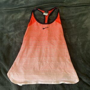 Nike Women's Orange Striped Tank Top